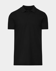 True ClassicBlack Short Sleeve Tall Polo