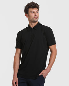 True ClassicBlack Short Sleeve Tall Polo