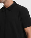 All Black Tall Classic Polo 3-Pack worn by a man.