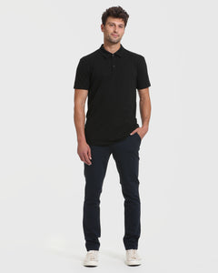 True ClassicYoung man in All Black Tall Classic Polo 10-Pack.