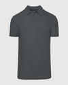 Carbon Short Sleeve Tall Polo with classic collar and three-button placket.