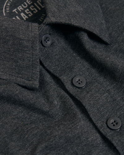 Tall Classic Polo - Charcoal Heather Gray