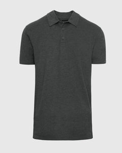 True ClassicCharcoal Heather Gray Short Sleeve Tall Polo