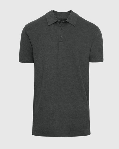 Tall Classic Polo - Charcoal Heather Gray
