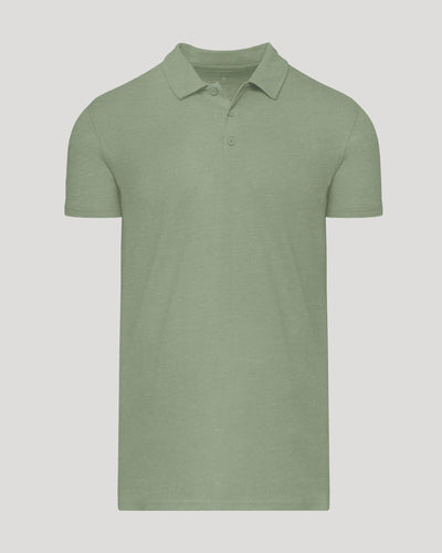 Tall Classic Polo - Dark Heather Bay Green