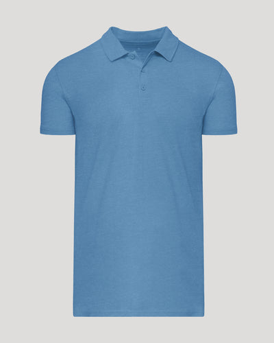 Tall Classic Polo - Dark Heather Blue Lake