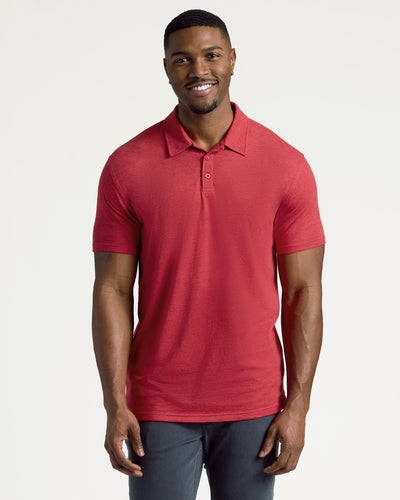 Tall Classic Polo - Dark Heather Lava