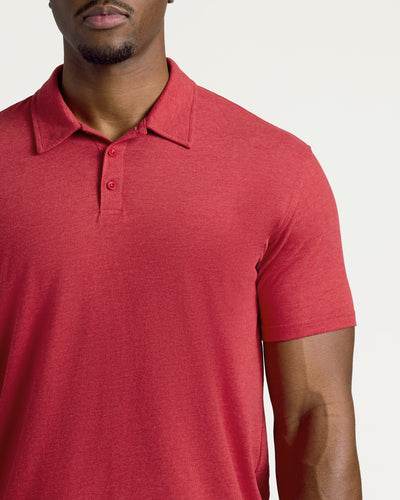 Tall Classic Polo - Dark Heather Lava