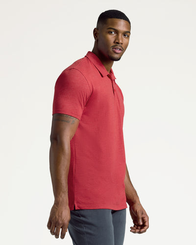 Tall Classic Polo - Dark Heather Lava