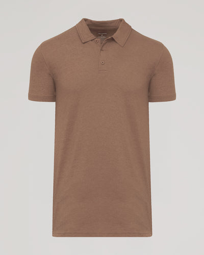Tall Classic Polo - Dark Heather Sepia