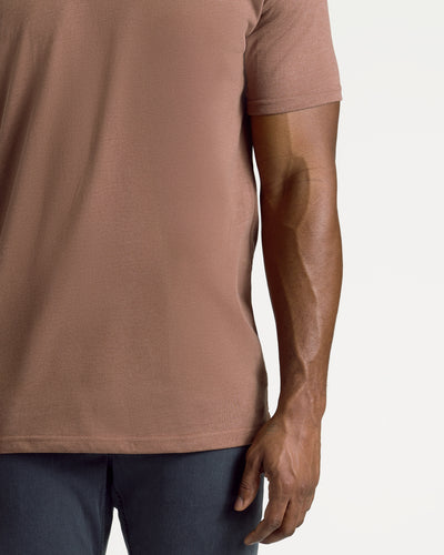 Tall Classic Polo - Dark Heather Sepia