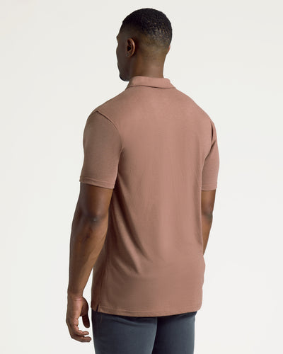 Tall Classic Polo - Dark Heather Sepia