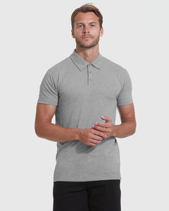 True ClassicHeather Gray Short Sleeve Tall Polo