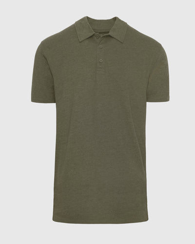 Tall Classic Polo - Heather Military Green