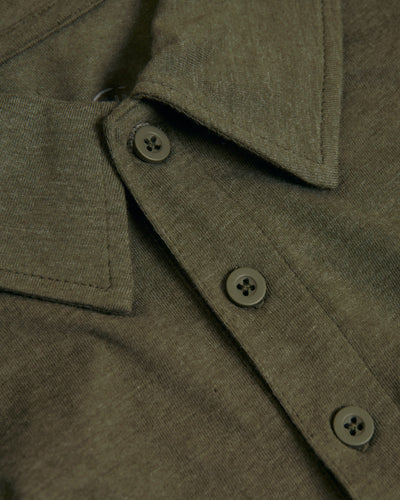 Tall Classic Polo - Heather Military Green