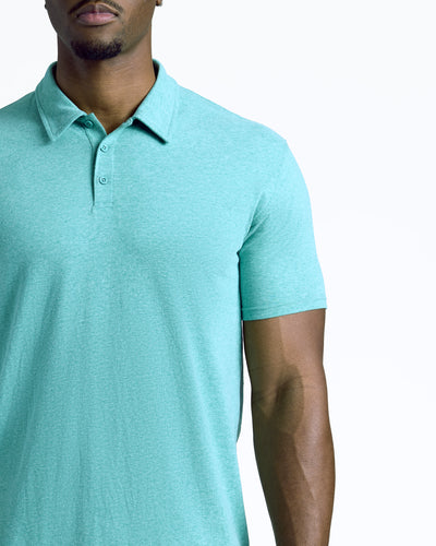 Tall Classic Polo - Light Heather Greenery