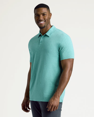 Tall Classic Polo - Light Heather Greenery