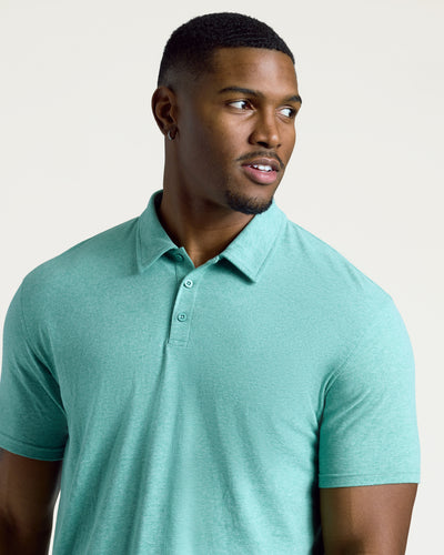 Tall Classic Polo - Light Heather Greenery
