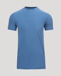 True ClassicAzul Tall Active Crew Neck 2.0, light-blue, short-sleeve T-shirt.