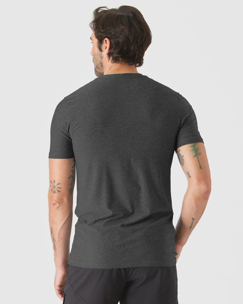 Charcoal Heather Gray Tall Active Crew Neck