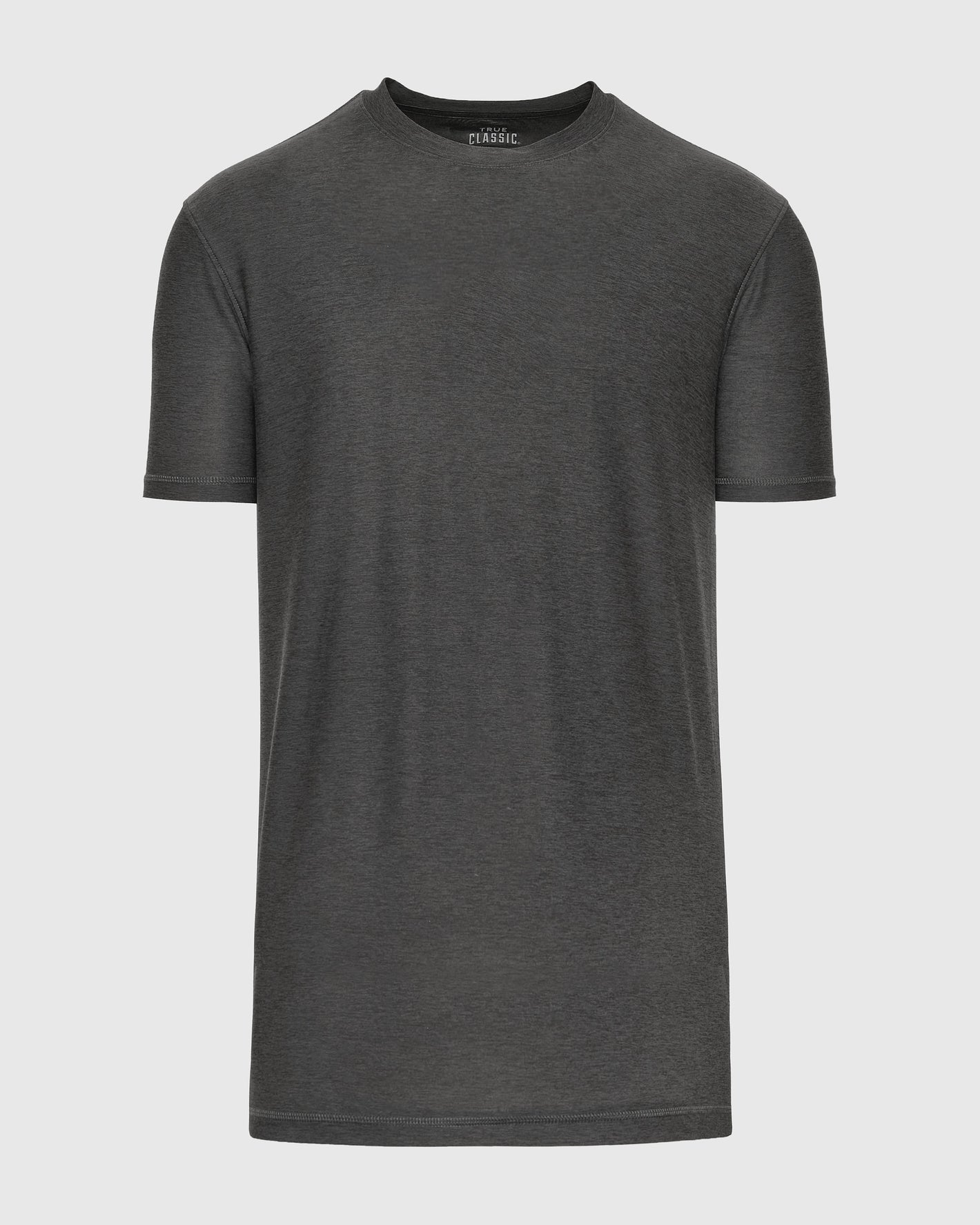 Charcoal Heather Gray Tall Active Crew Neck 2.0 T-shirt displayed.