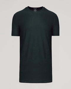 True ClassicDark Heather Forest Tall Active Crew Neck 2.0 T-shirt laid flat.