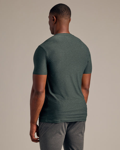 Dark Heather Forest Tall Active Crew Neck