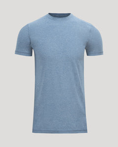 True ClassicHeather Azul Tall Active Crew Neck 2.0 T-shirt, light-blue, flat display.