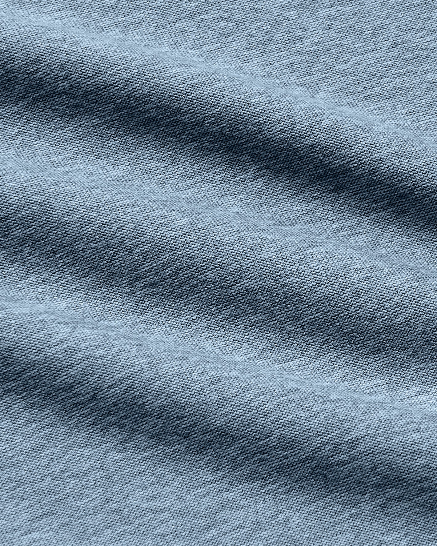 Heather Azul Tall Active Crew Neck 2.0 fabric close-up showcasing fine knit texture.
