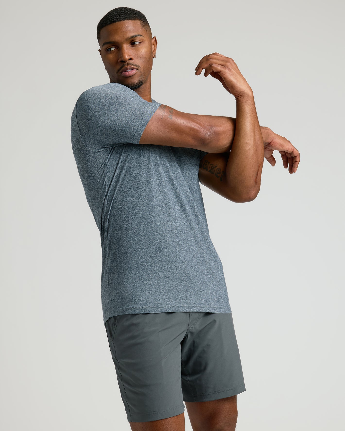 Heather Navy Tall Active Crew Neck 2.0