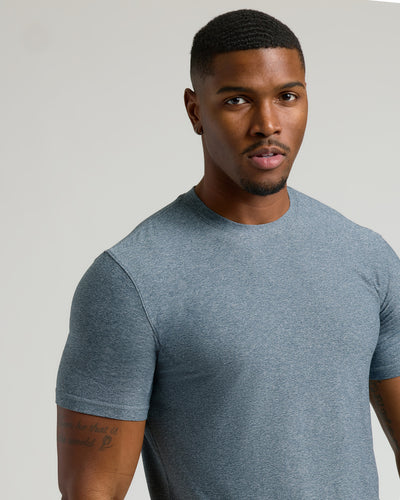 Tall Active Crew Neck - Heather Navy