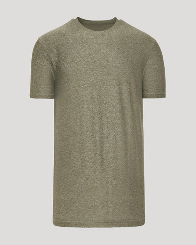 Tall Active Crew Neck - Heather Military Green