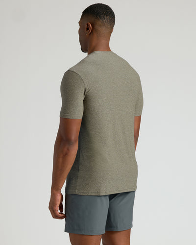Tall Active Crew Neck - Heather Military Green