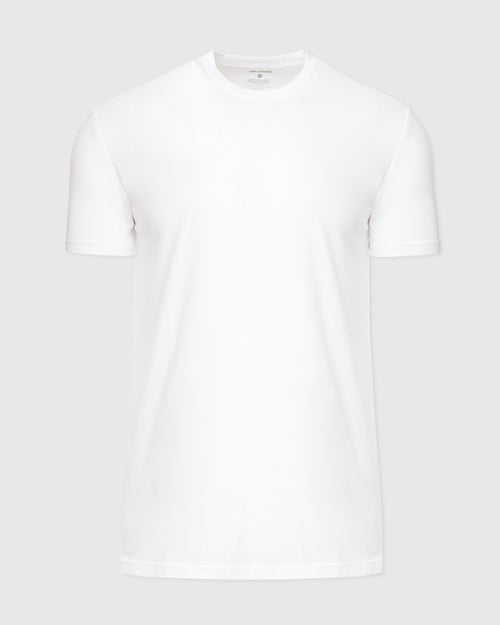 White Tall Active Crew Neck