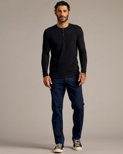 True ClassicBlack Long Sleeve Tall Classic Henley