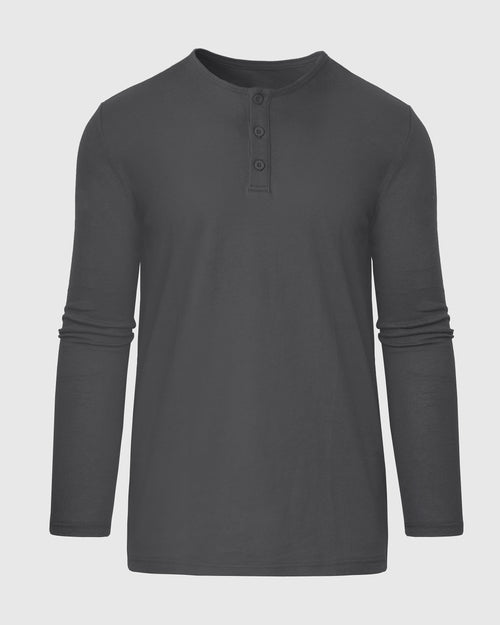 Carbon Long Sleeve Tall Classic Henley