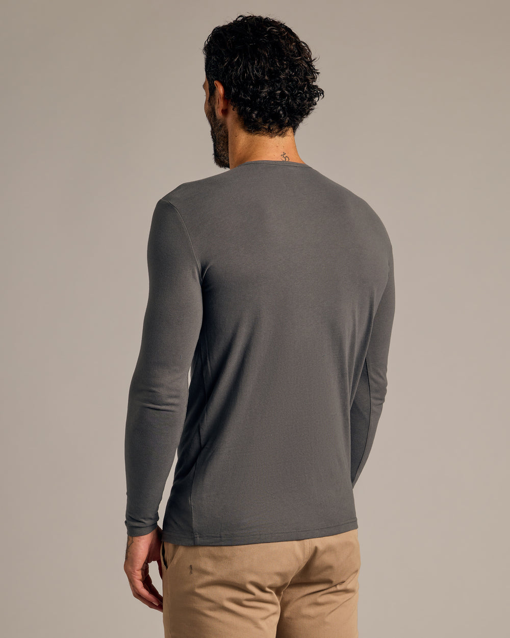 Carbon Long Sleeve Tall Classic Henley