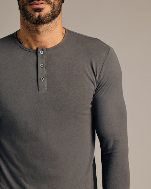 Carbon Long Sleeve Tall Classic Henley