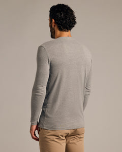 True ClassicHeather Gray Long Sleeve Tall Classic Henley