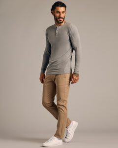 True ClassicHeather Gray Long Sleeve Tall Classic Henley