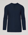 Navy Long Sleeve Tall Classic Henley with three-button placket.