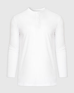 True ClassicWhite Long Sleeve Tall Classic Henley