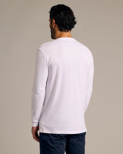 True ClassicWhite Long Sleeve Tall Classic Henley