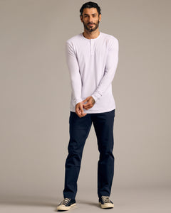 True ClassicWhite Long Sleeve Tall Classic Henley