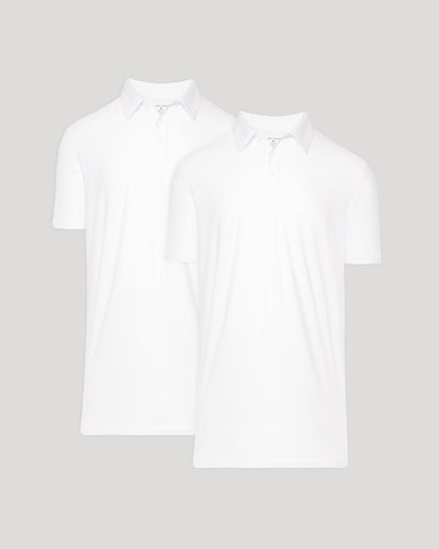 White Tall Active Polo 2-Pack