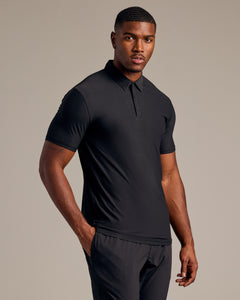 True ClassicBlack Short Sleeve Tall Active Polo