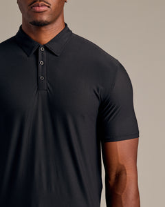 True ClassicBlack Short Sleeve Tall Active Polo