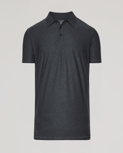 Tall Active Polo - Charcoal Heather Gray