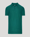 Clover Short Sleeve Tall Active Polo laid flat, showcasing collar and placket.