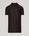 Dark Heather Cocoa Short Sleeve Tall Active Polo on neutral backdrop.